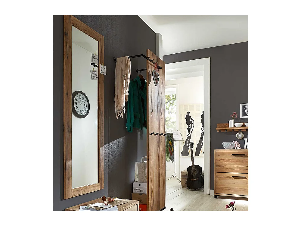 Garderobenspiegel mit Holzrahmen Eiche Massivholz