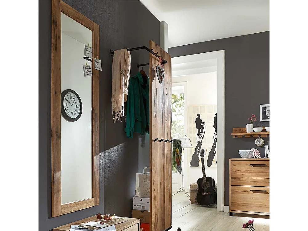 Garderobenspiegel mit Holzrahmen Eiche Massivholz