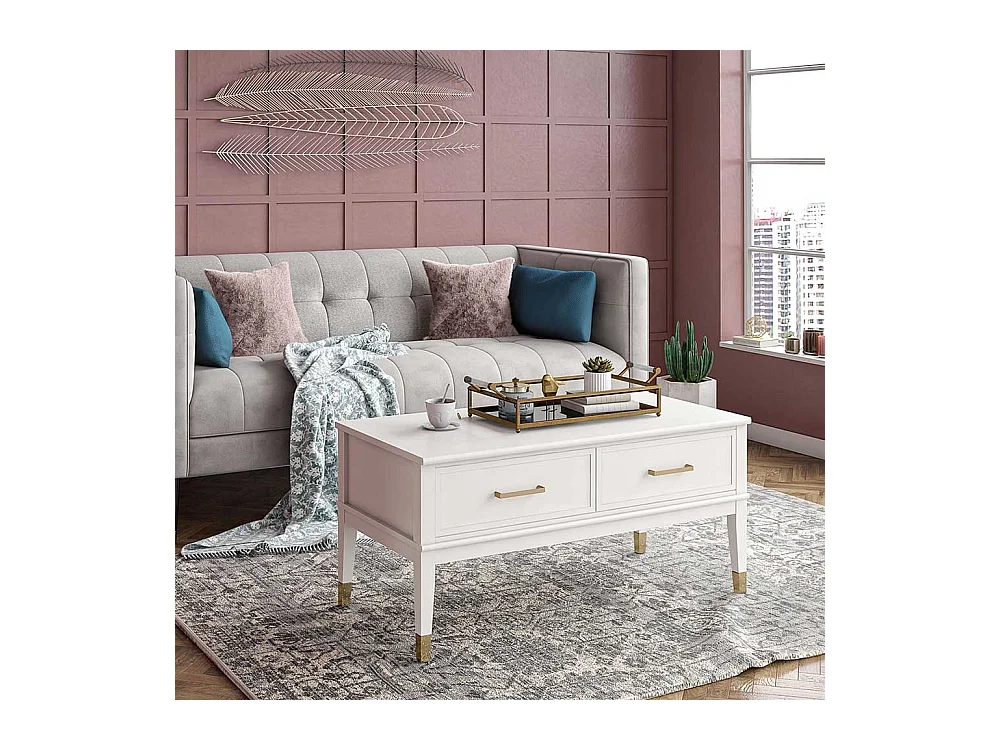 Couchtisch Platte hochklappbar im Landhausstil 106 cm breit