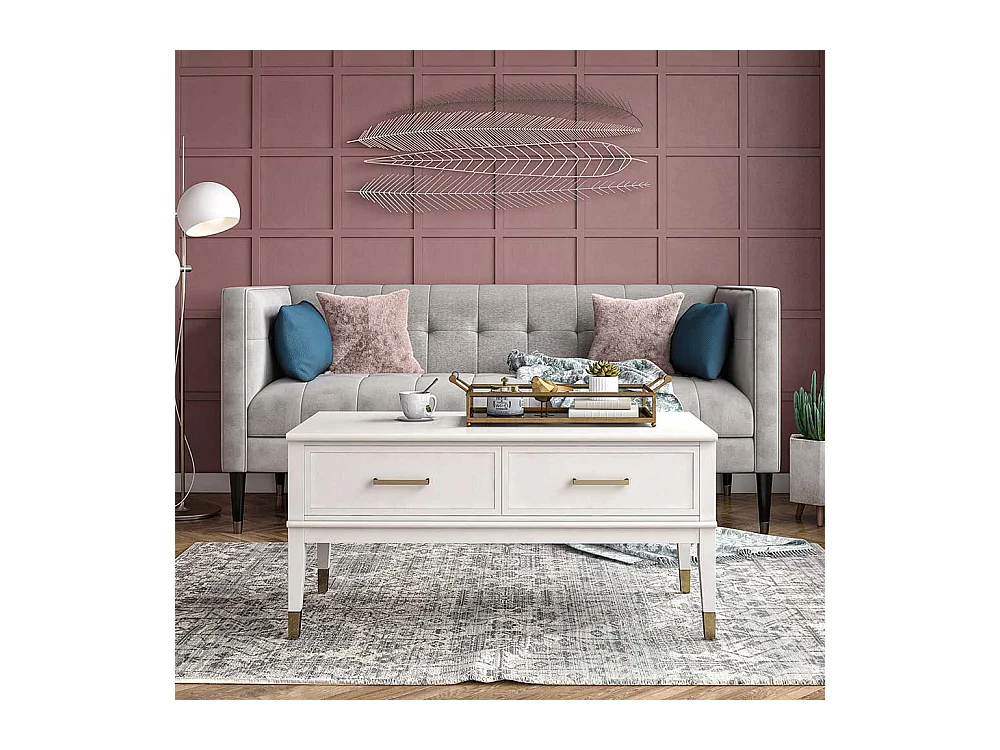 Couchtisch Platte hochklappbar im Landhausstil 106 cm breit