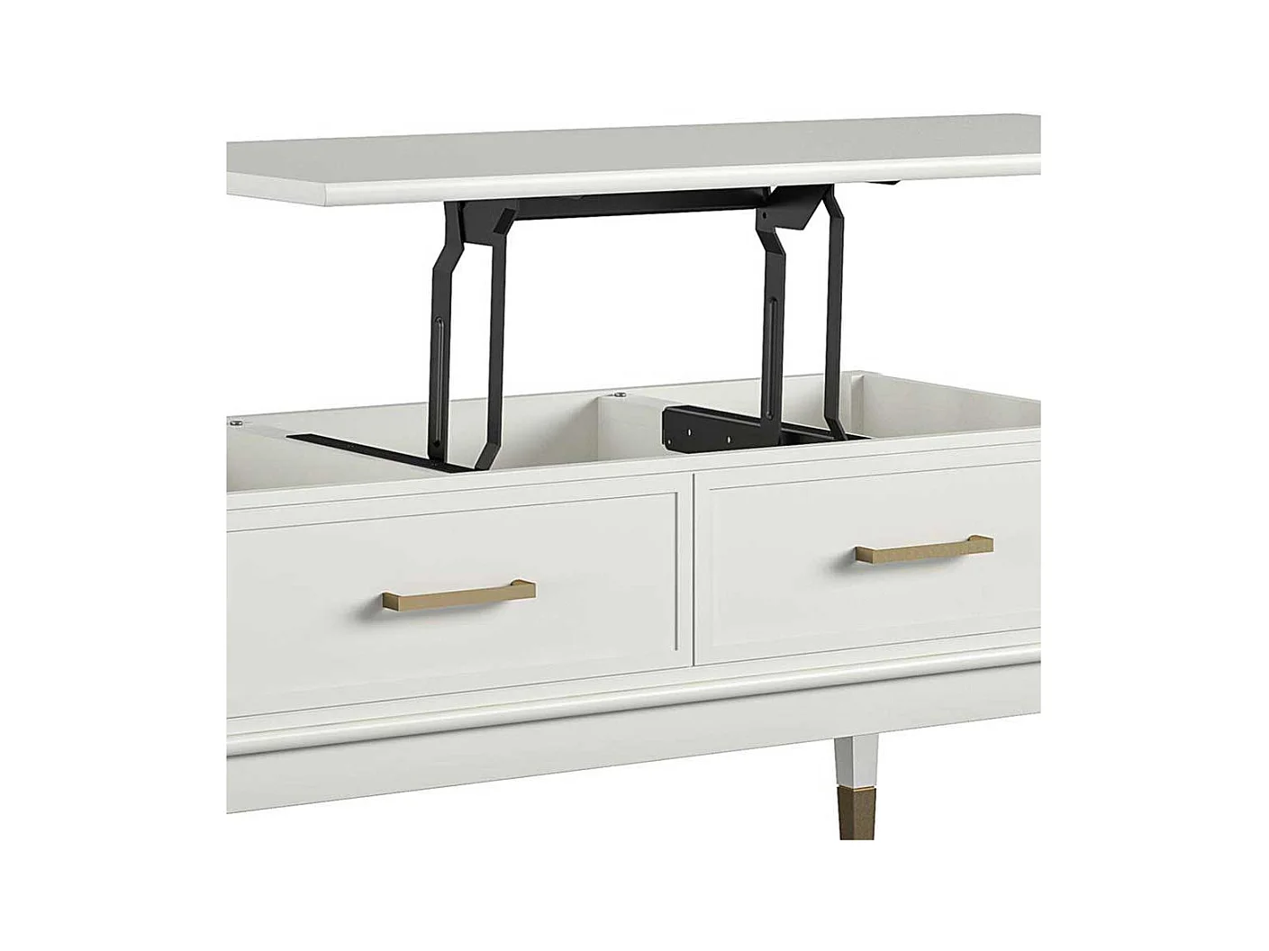 Couchtisch Platte hochklappbar im Landhausstil 106 cm breit