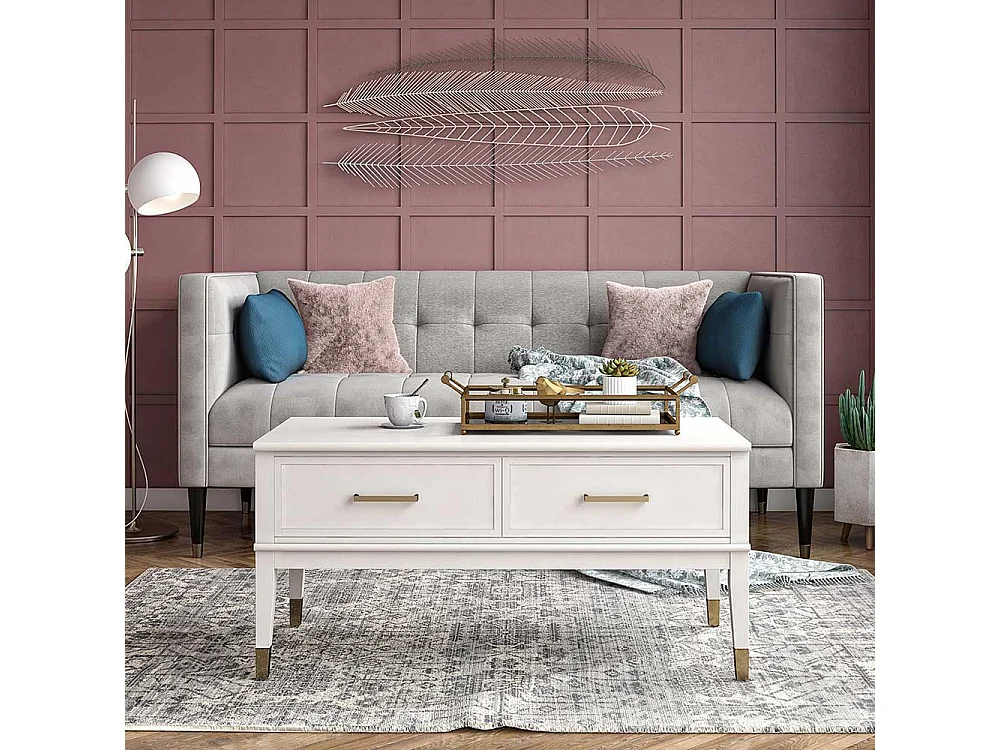 Couchtisch Platte hochklappbar im Landhausstil 106 cm breit