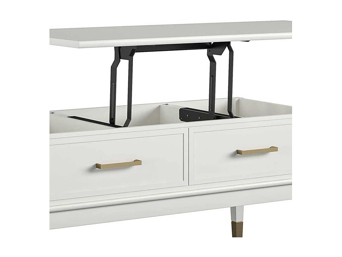 Couchtisch Platte hochklappbar im Landhausstil 106 cm breit