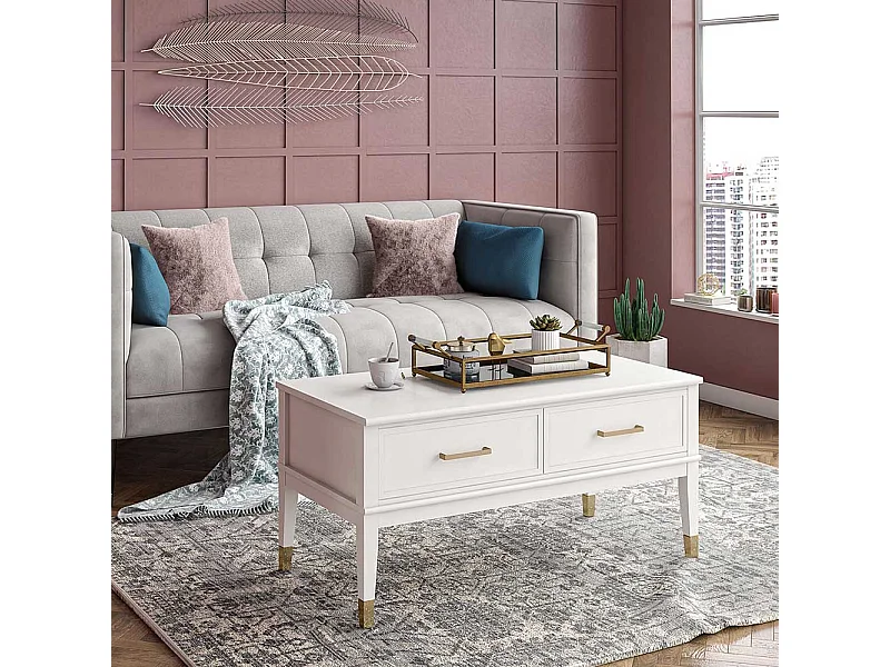 Couchtisch Platte hochklappbar im Landhausstil 106 cm breit