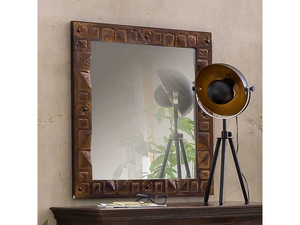 Flurspiegel im Kolonialstil Teak Massivholz