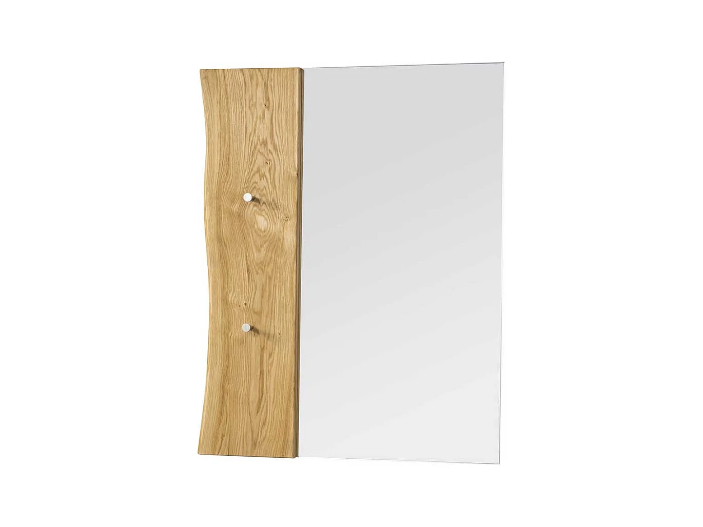 Design Wandspiegel mit Haken und Baumkante 70 cm breit