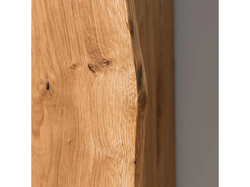 Design Wandspiegel mit Haken und Baumkante 70 cm breit