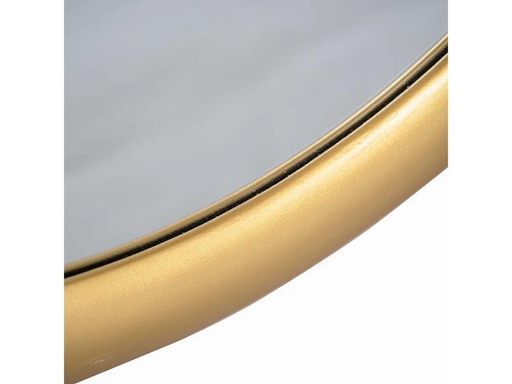 Runder Wandspiegel modern in Goldfarben 80 cm Durchmesser