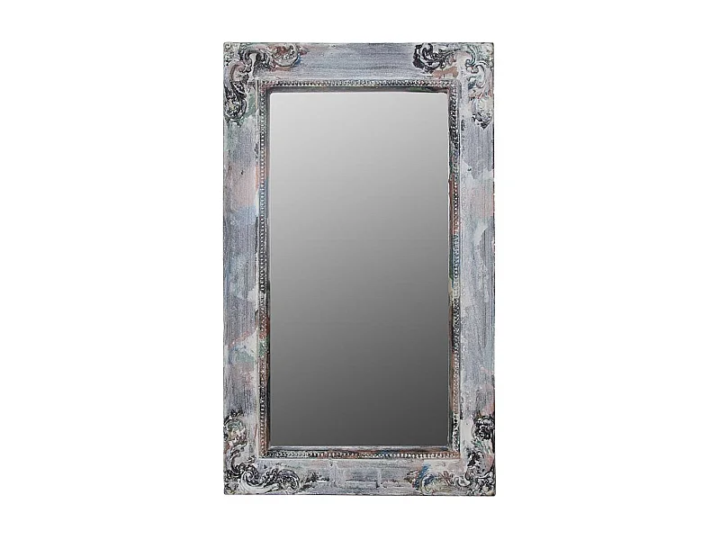 Dielenspiegel im Shabby Chic Stil Grey Wash Holzrahmen