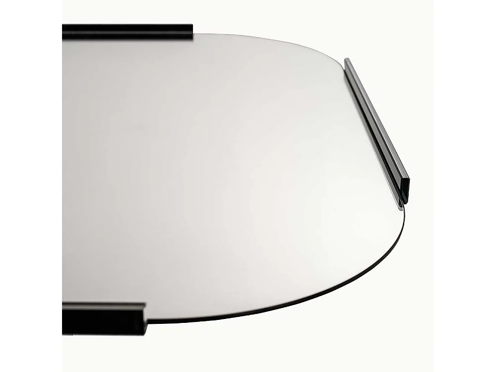 Wandspiegel mit Glasrahmen Retrostil