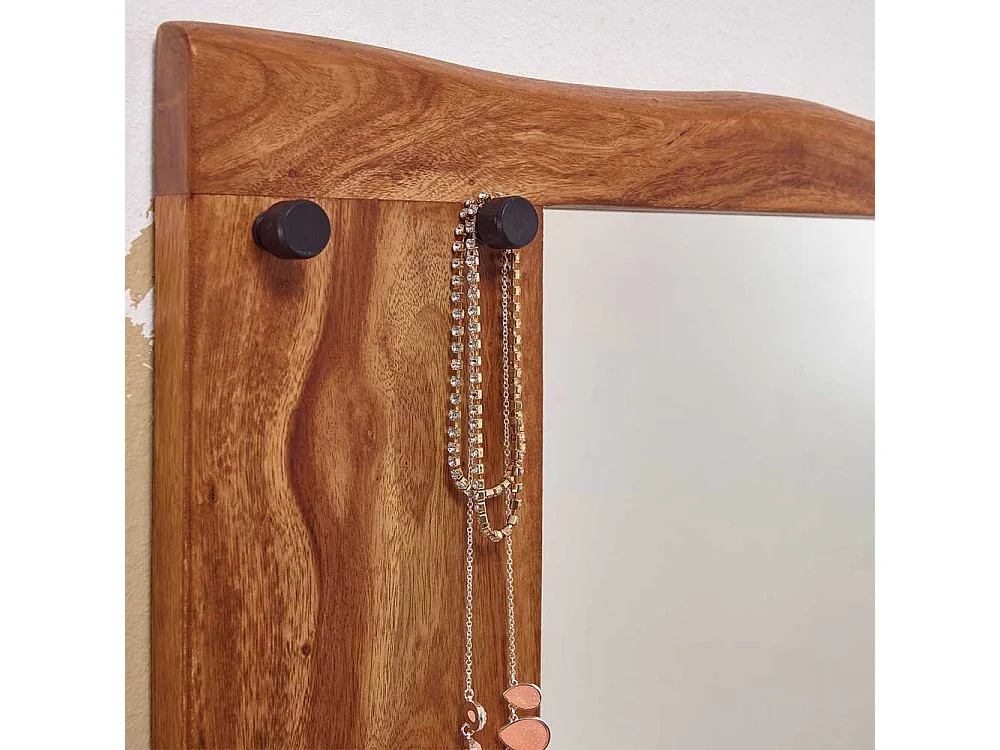 Baumkanten Spiegel im rustikalen Stil die Wandmontage