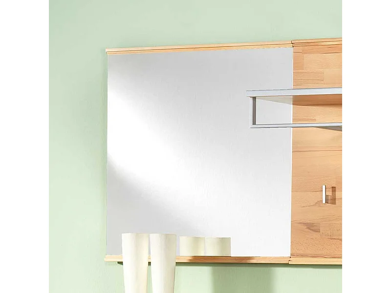 Garderobenspiegel aus Kernbuche massiv Quadratisch