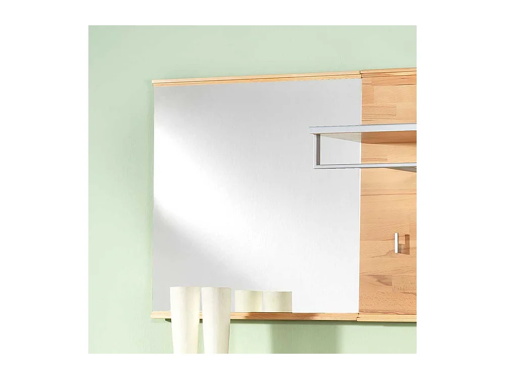 Garderobenspiegel aus Kernbuche massiv Quadratisch