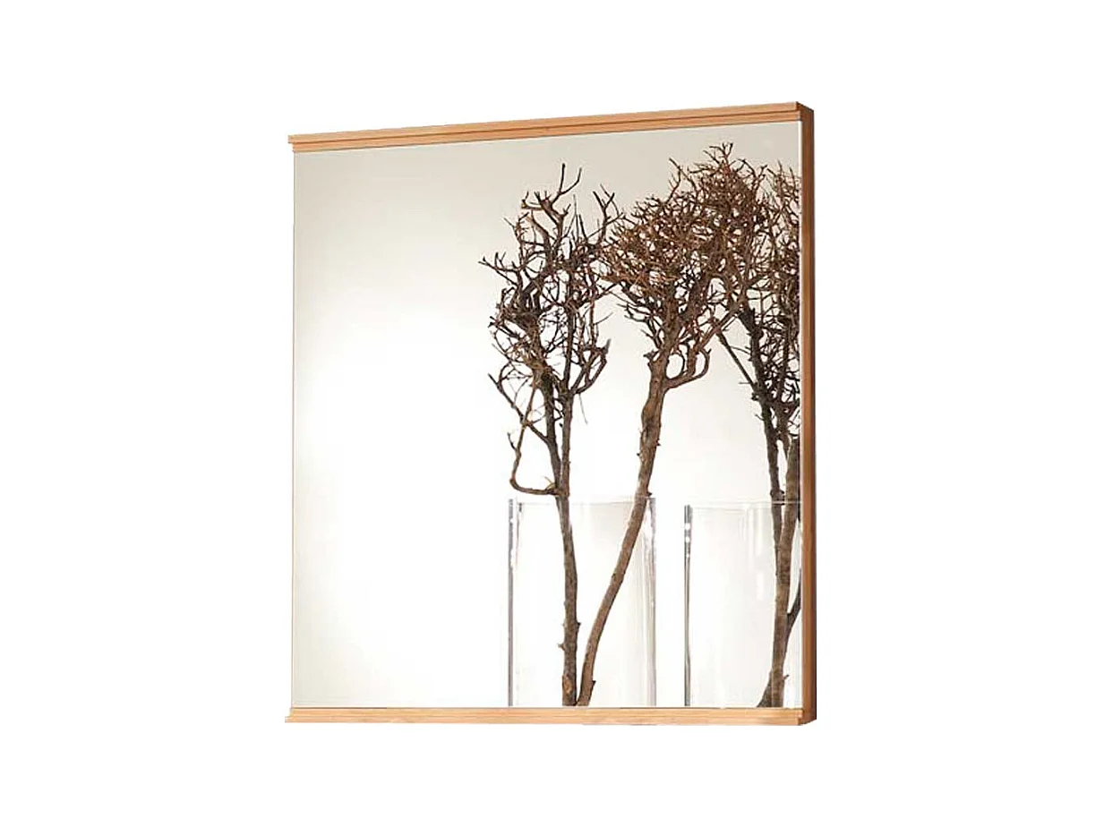 Garderobenspiegel aus Kernbuche massiv Quadratisch