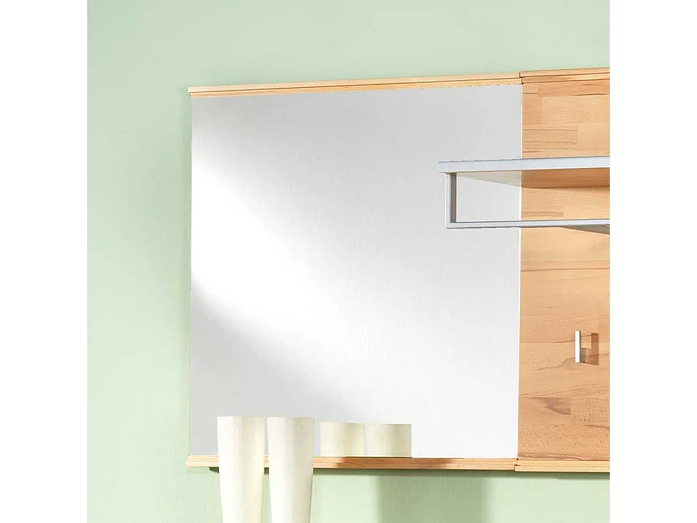 Garderobenspiegel aus Kernbuche massiv Quadratisch