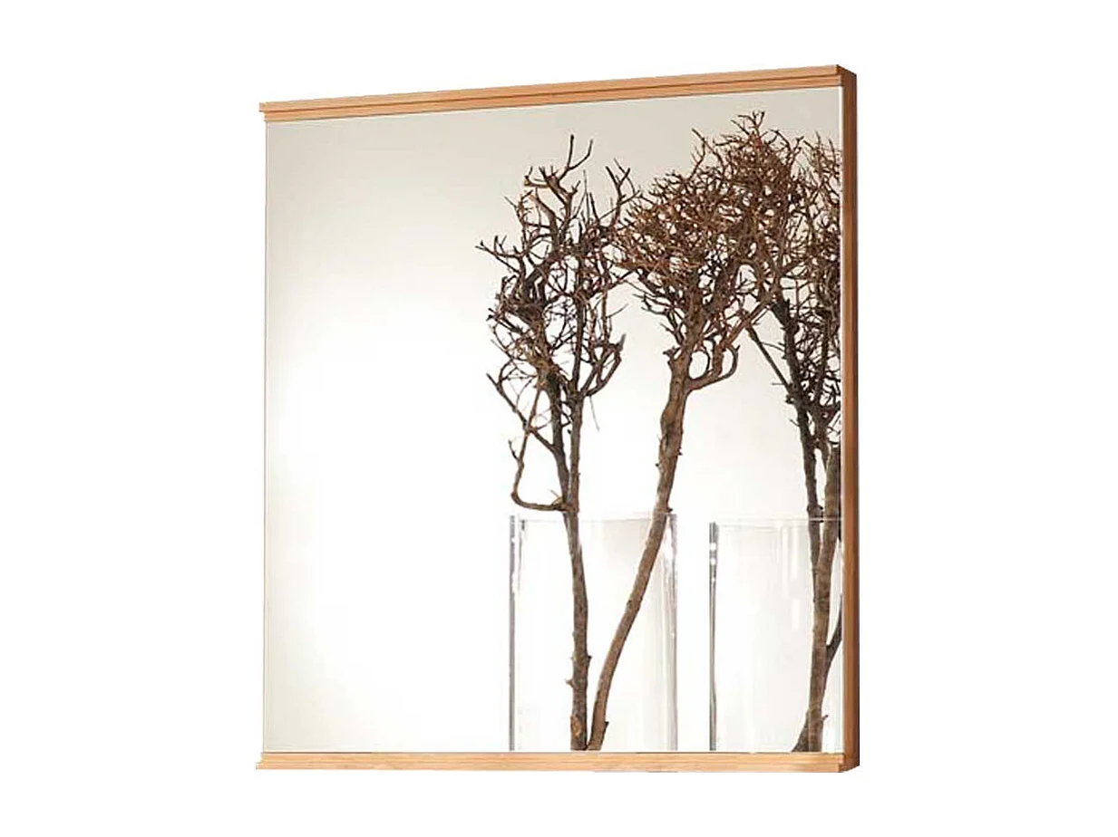 Garderobenspiegel aus Kernbuche massiv Quadratisch