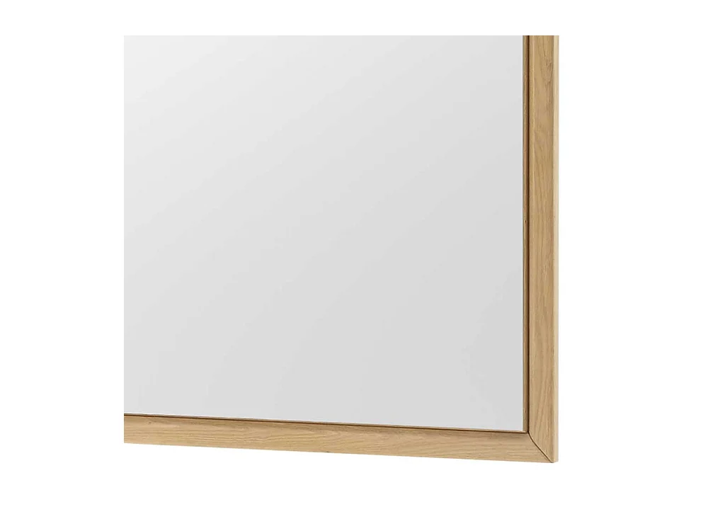 Wandspiegel in Wildeiche Bianco massiv 95 cm hoch