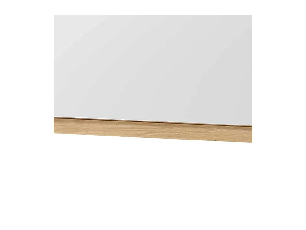 Wandspiegel in Wildeiche Bianco massiv 95 cm hoch