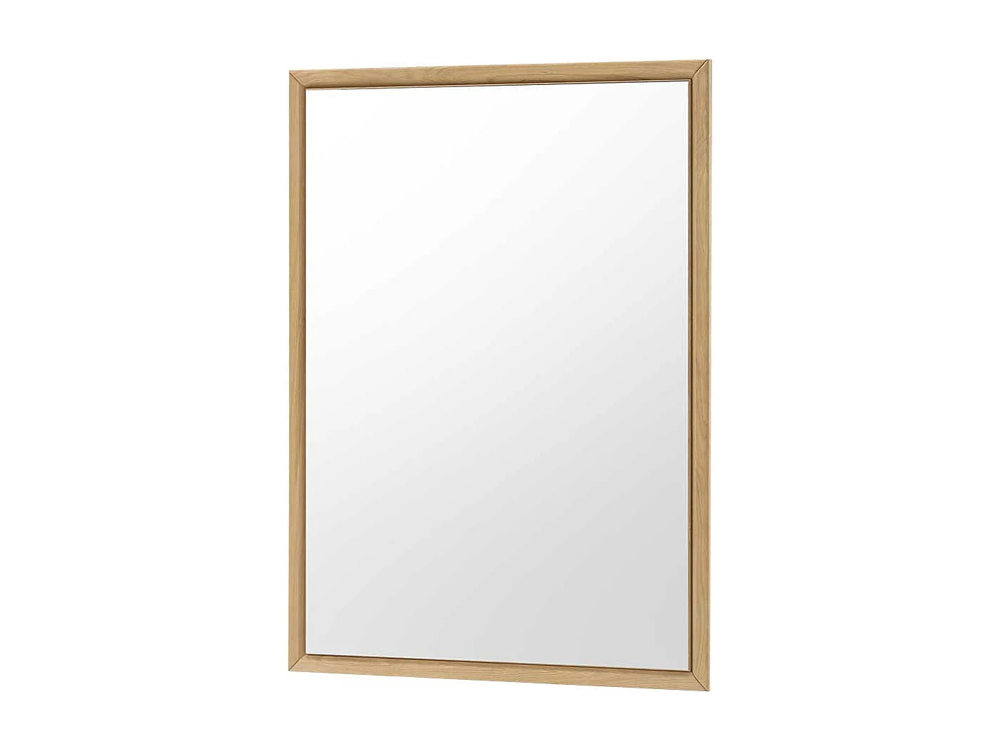 Wandspiegel in Wildeiche Bianco massiv 95 cm hoch