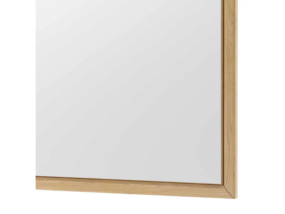 Wandspiegel in Wildeiche Bianco massiv 95 cm hoch