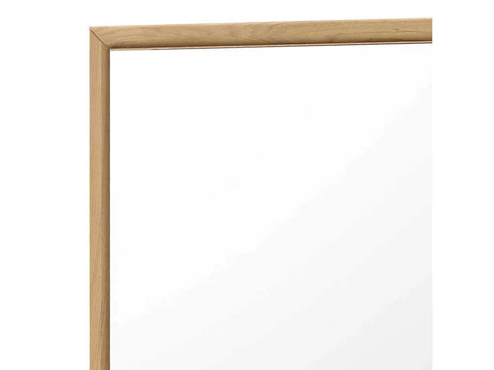 Wandspiegel in Wildeiche Bianco massiv 95 cm hoch