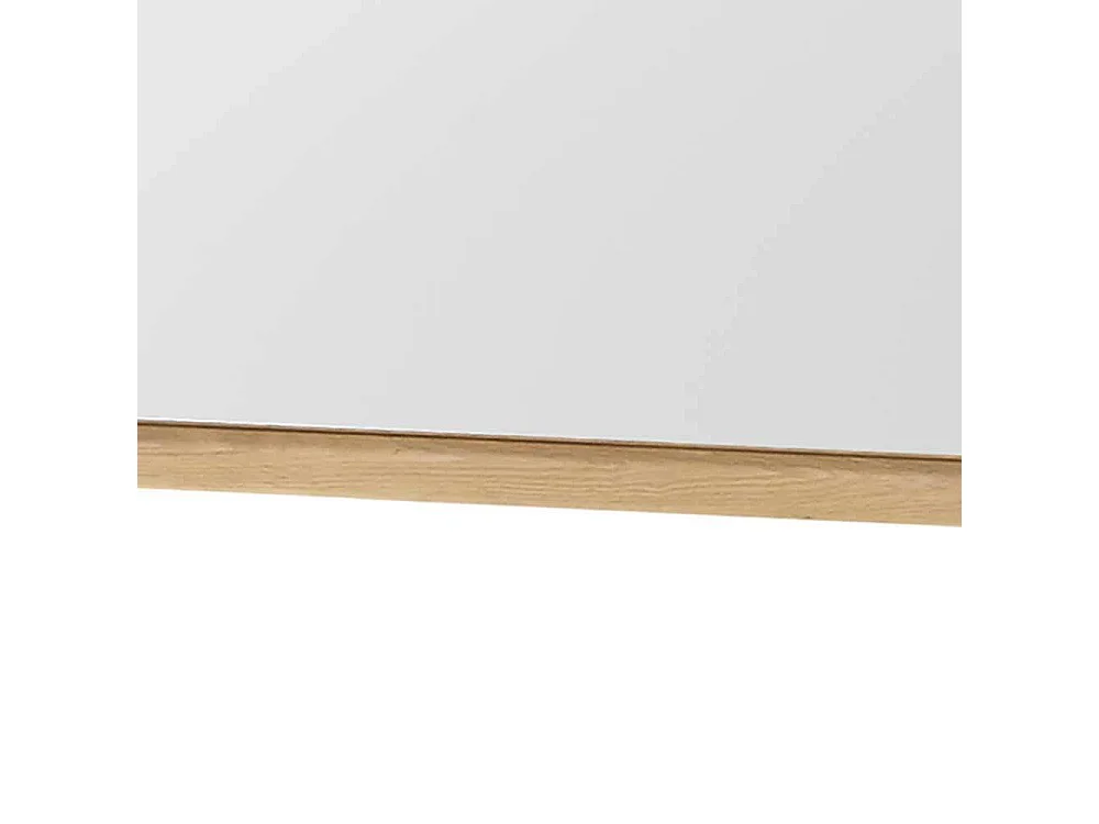 Wandspiegel in Wildeiche Bianco massiv 95 cm hoch