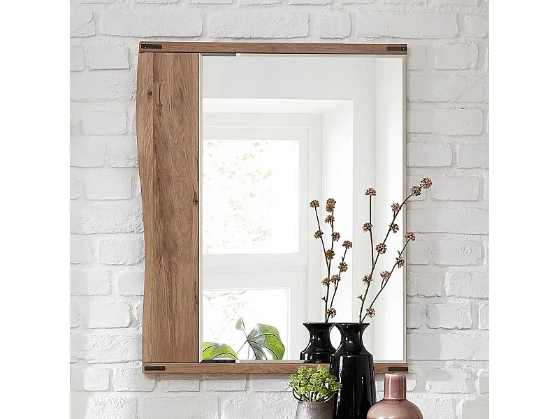 Flurspiegel aus Wildeiche Massivholz 65 cm breit