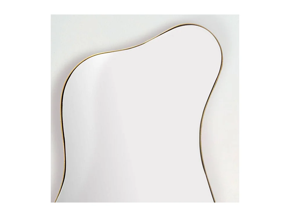 Wandspiegel Glasspiegel mit Metallrahmen in organischer Form