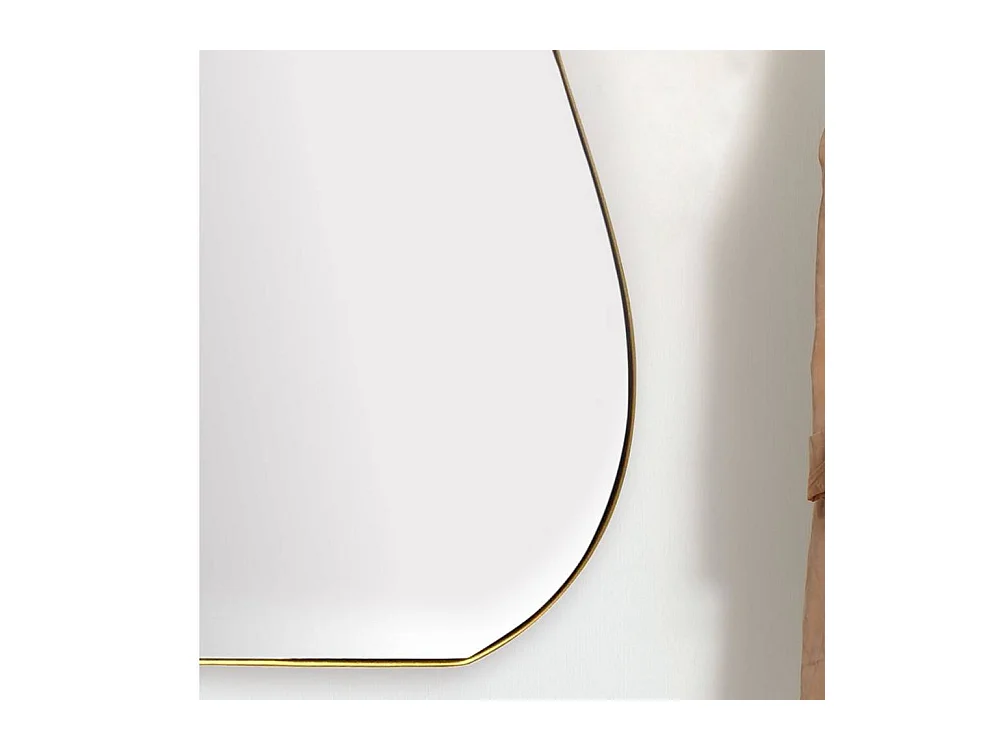 Wandspiegel Glasspiegel mit Metallrahmen in organischer Form