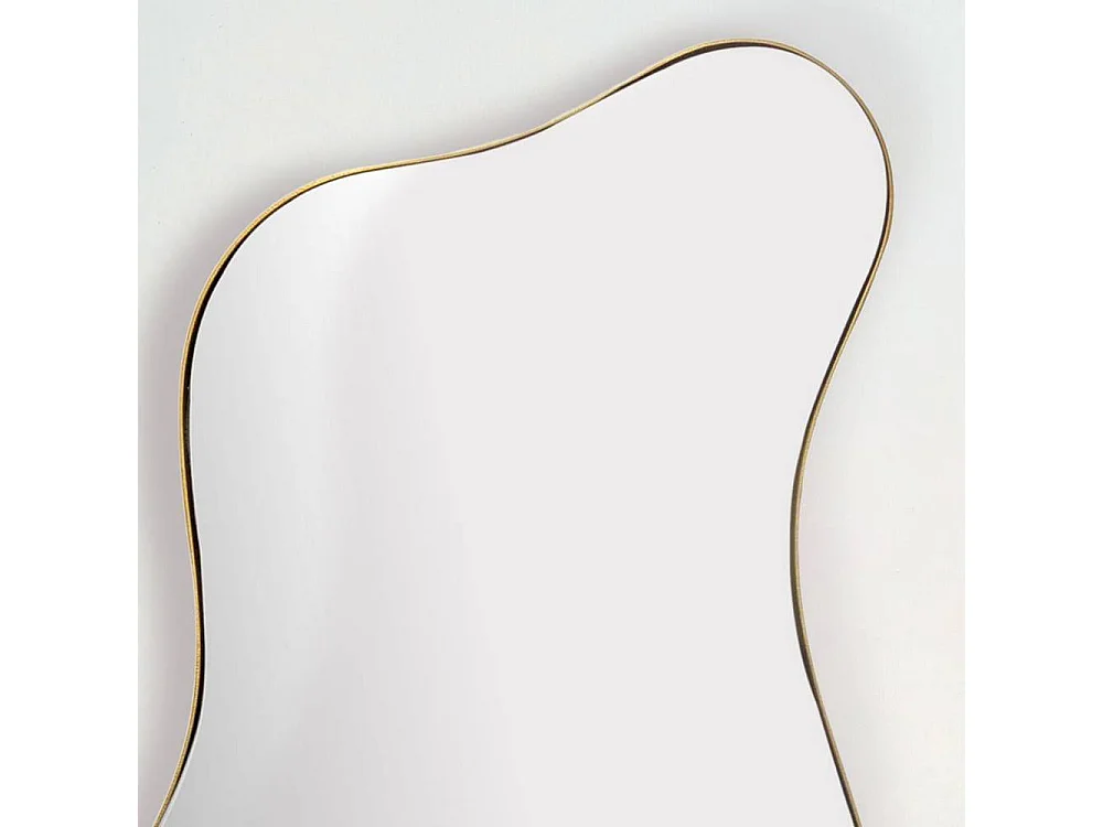 Wandspiegel Glasspiegel mit Metallrahmen in organischer Form