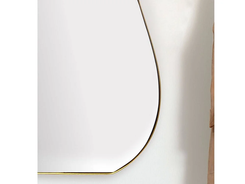 Wandspiegel Glasspiegel mit Metallrahmen in organischer Form