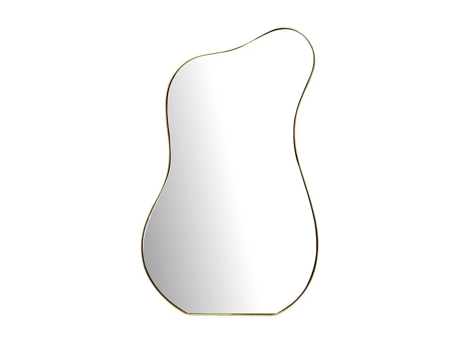 Wandspiegel Glasspiegel mit Metallrahmen in organischer Form