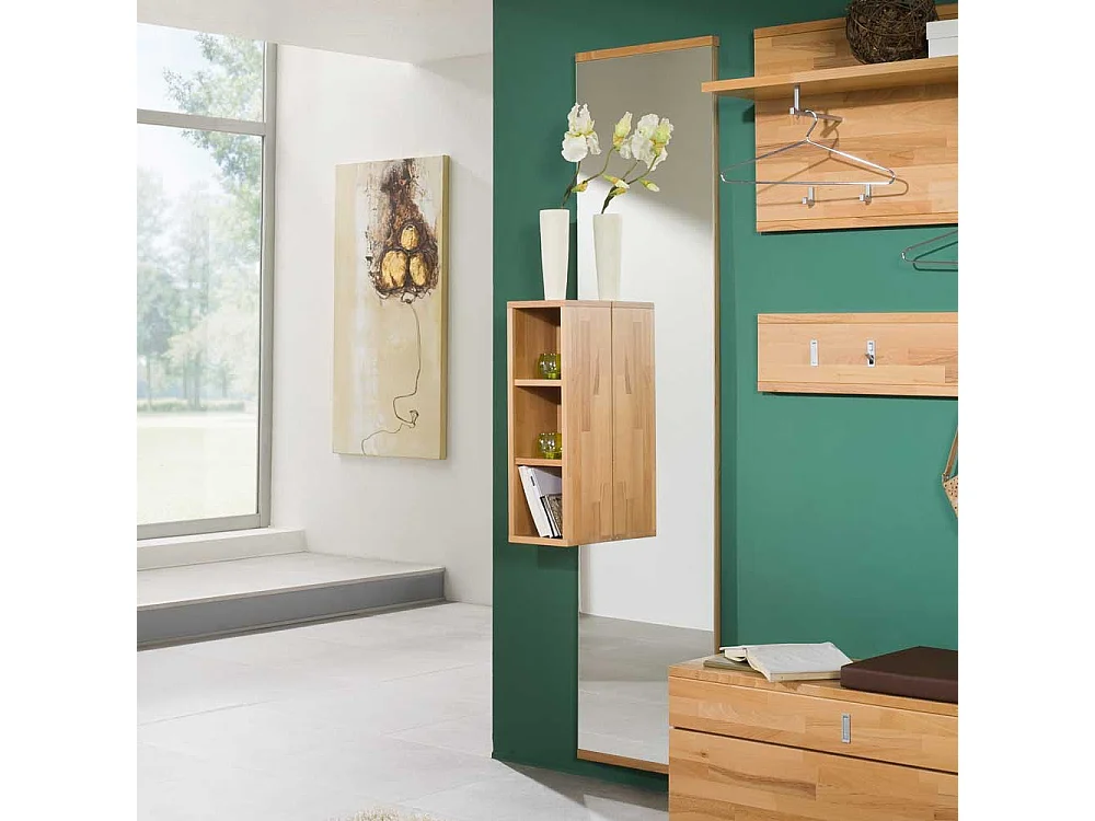 Spiegel mit Regal Kernbuche Massivholz