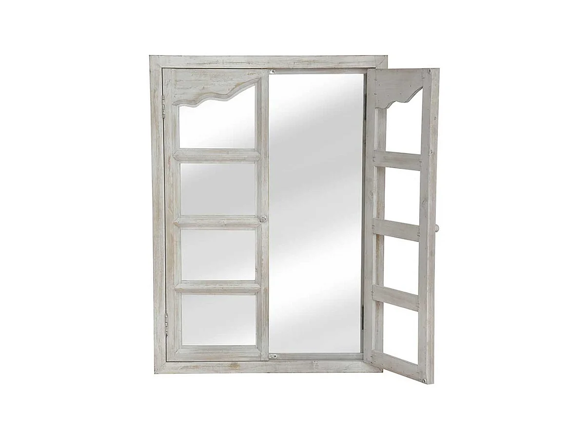 Wandspiegel mit Fenstern Shabby Chic