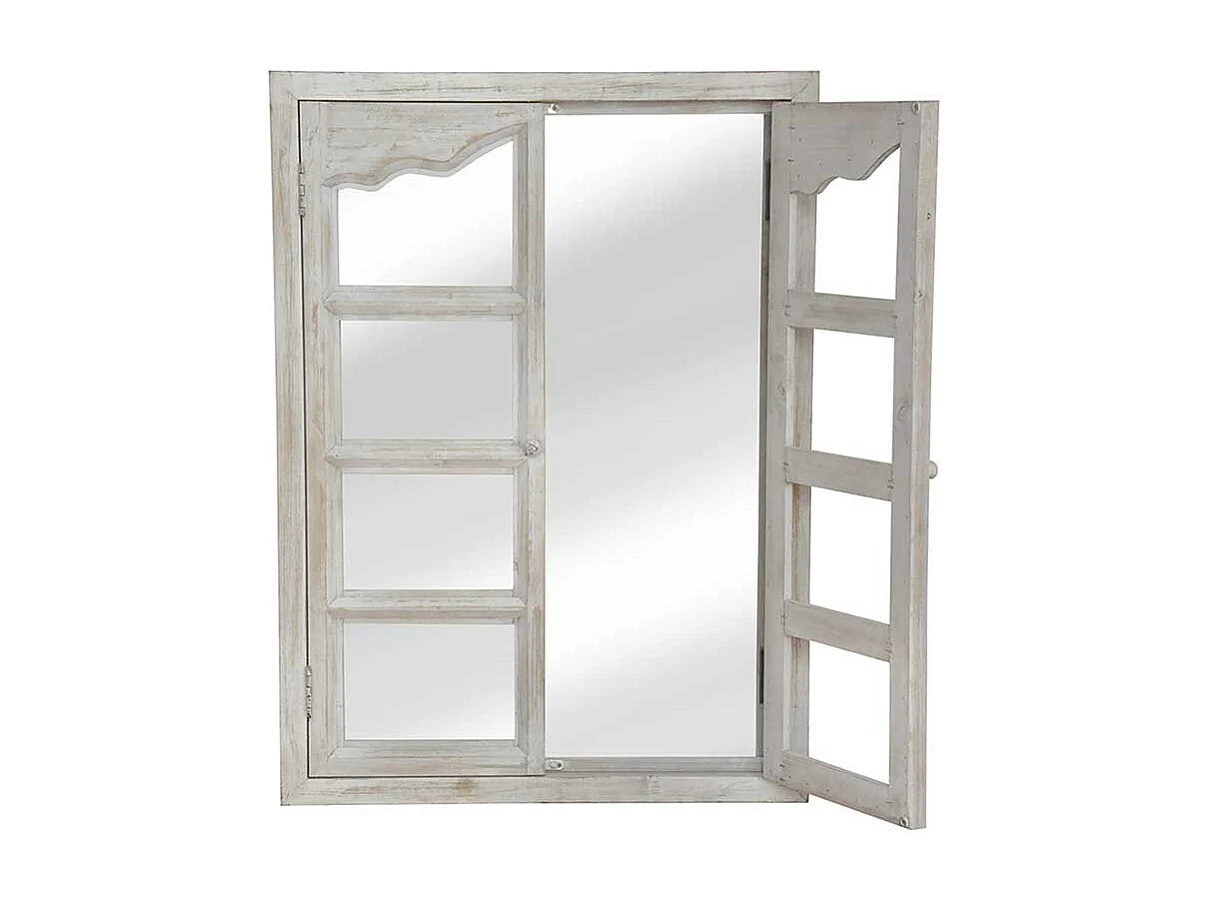 Wandspiegel mit Fenstern Shabby Chic