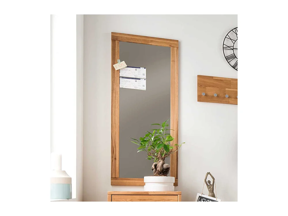 Garderobenspiegel aus Wildeiche Massivholz 50 cm breit