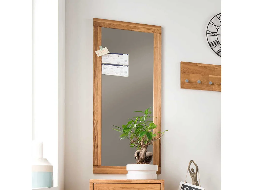 Garderobenspiegel aus Wildeiche Massivholz 50 cm breit