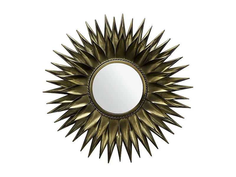 Wandspiegel Spiegel in Altmessingfarben mit Metallrahmen