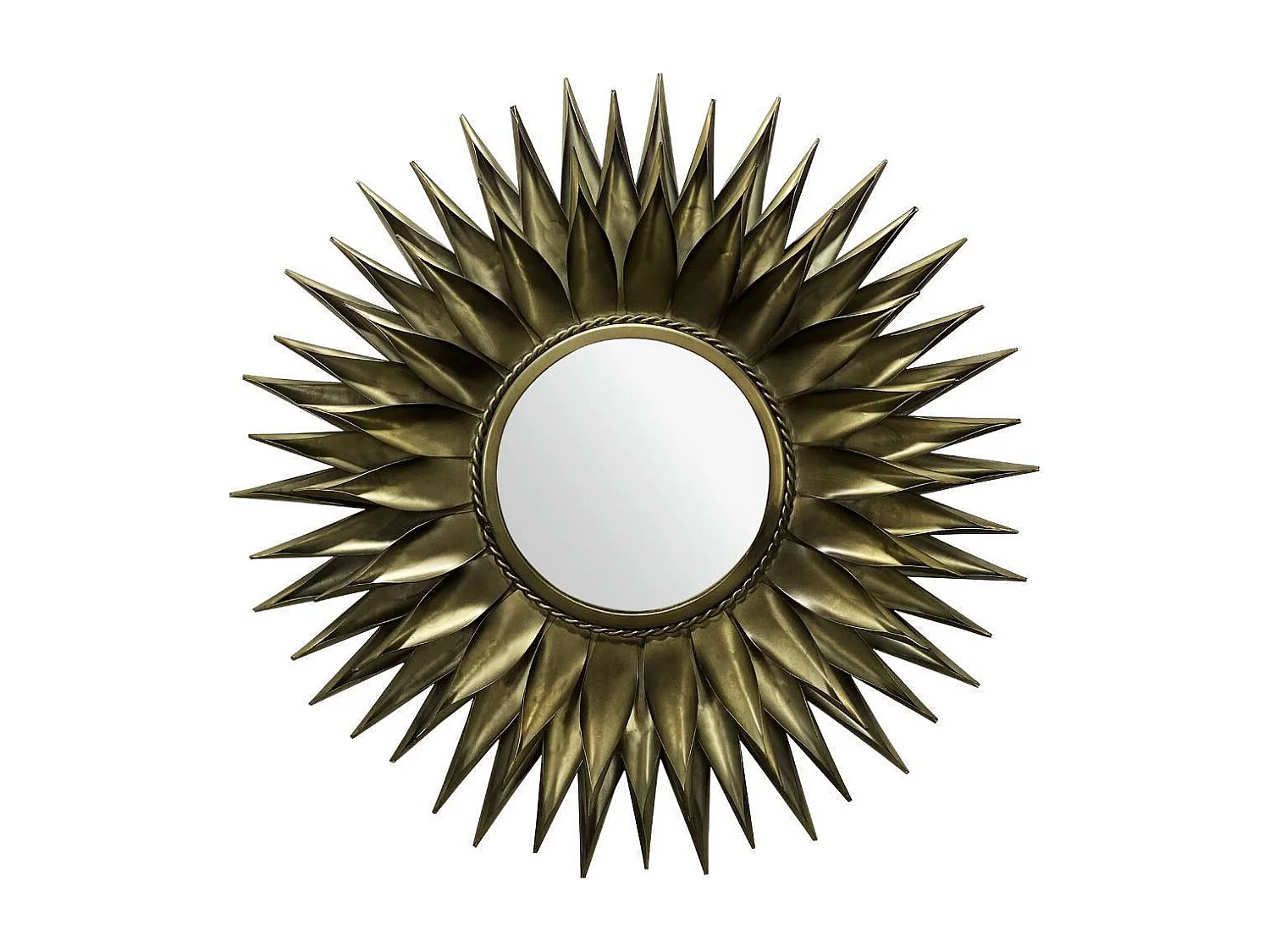 Wandspiegel Spiegel in Altmessingfarben mit Metallrahmen