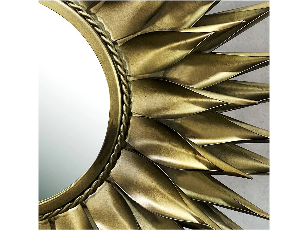 Wandspiegel Spiegel in Altmessingfarben mit Metallrahmen