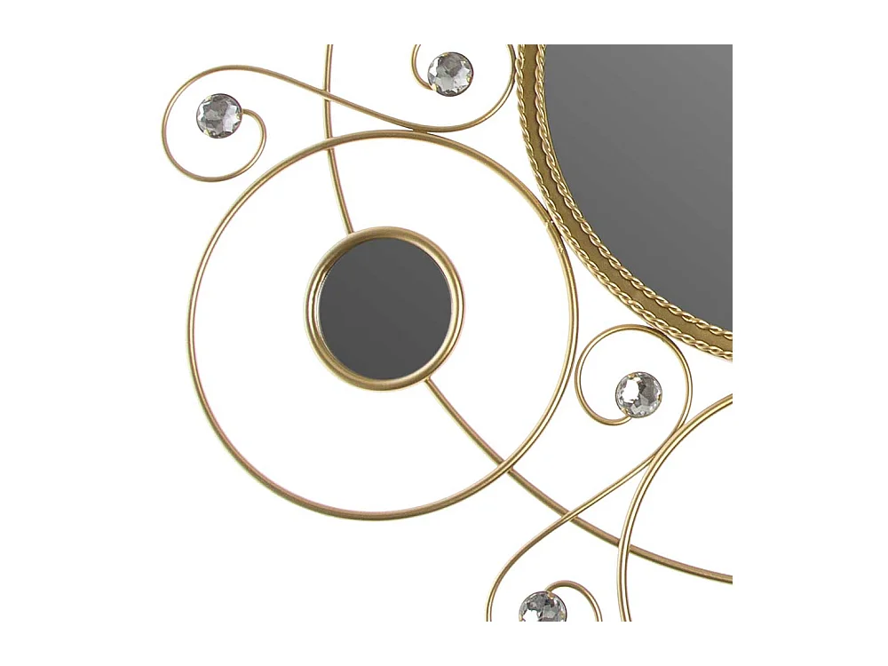 Goldfarbiger Spiegel für die Wandmontage Metallrahmen