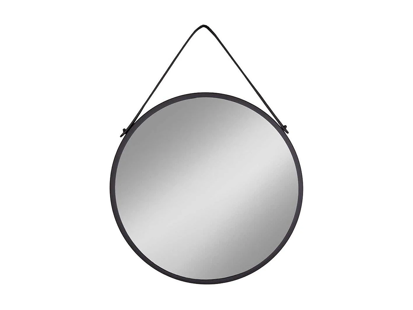 Wandspiegel in Schwarz Metallrahmen rund