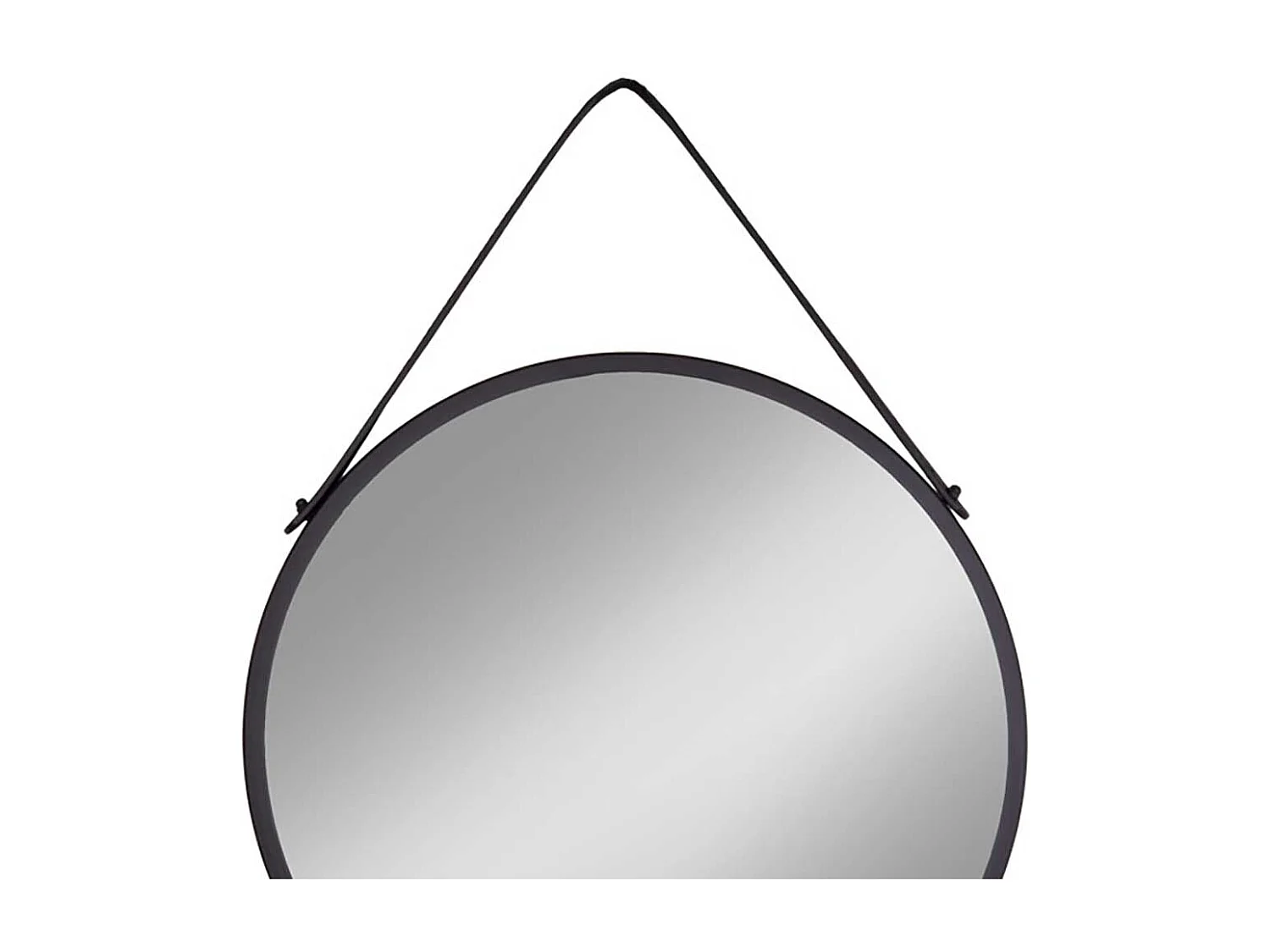 Wandspiegel in Schwarz Metallrahmen rund