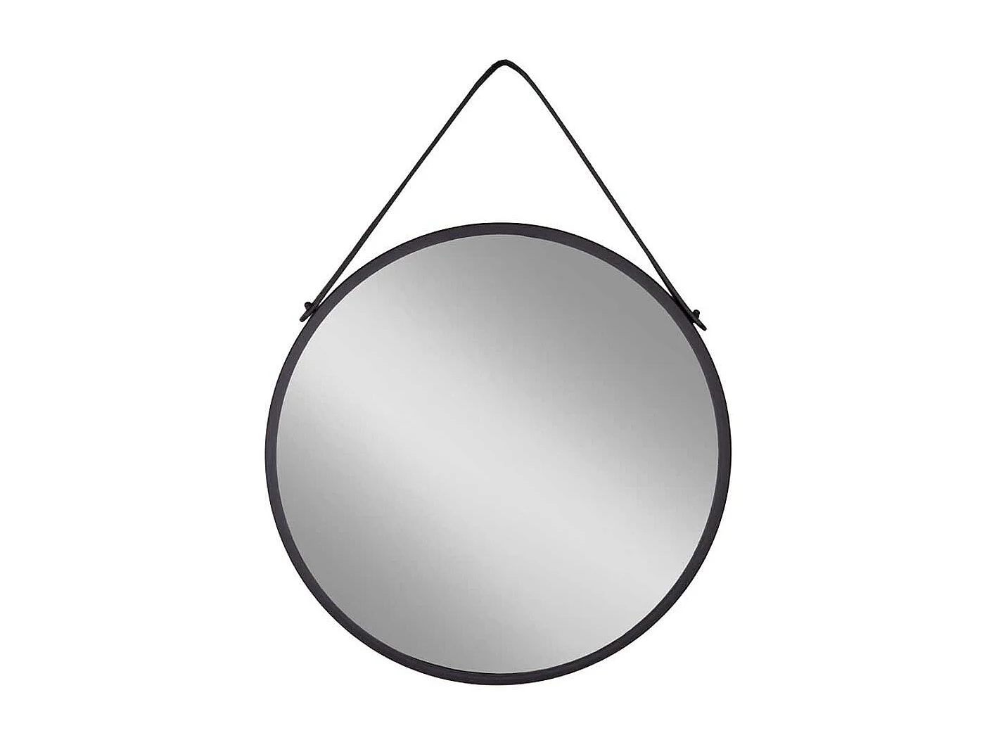 Wandspiegel in Schwarz Metallrahmen rund