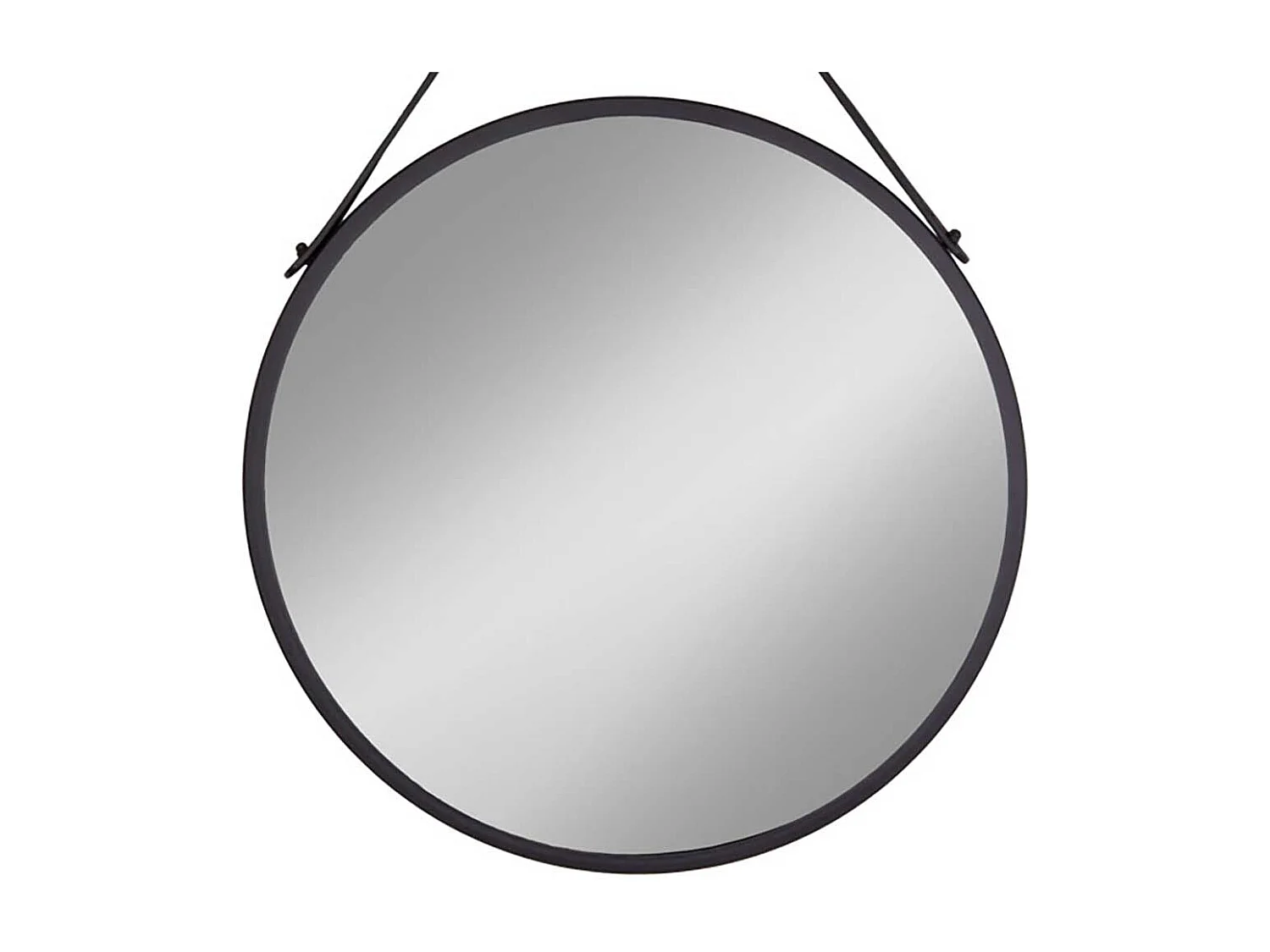 Wandspiegel in Schwarz Metallrahmen rund