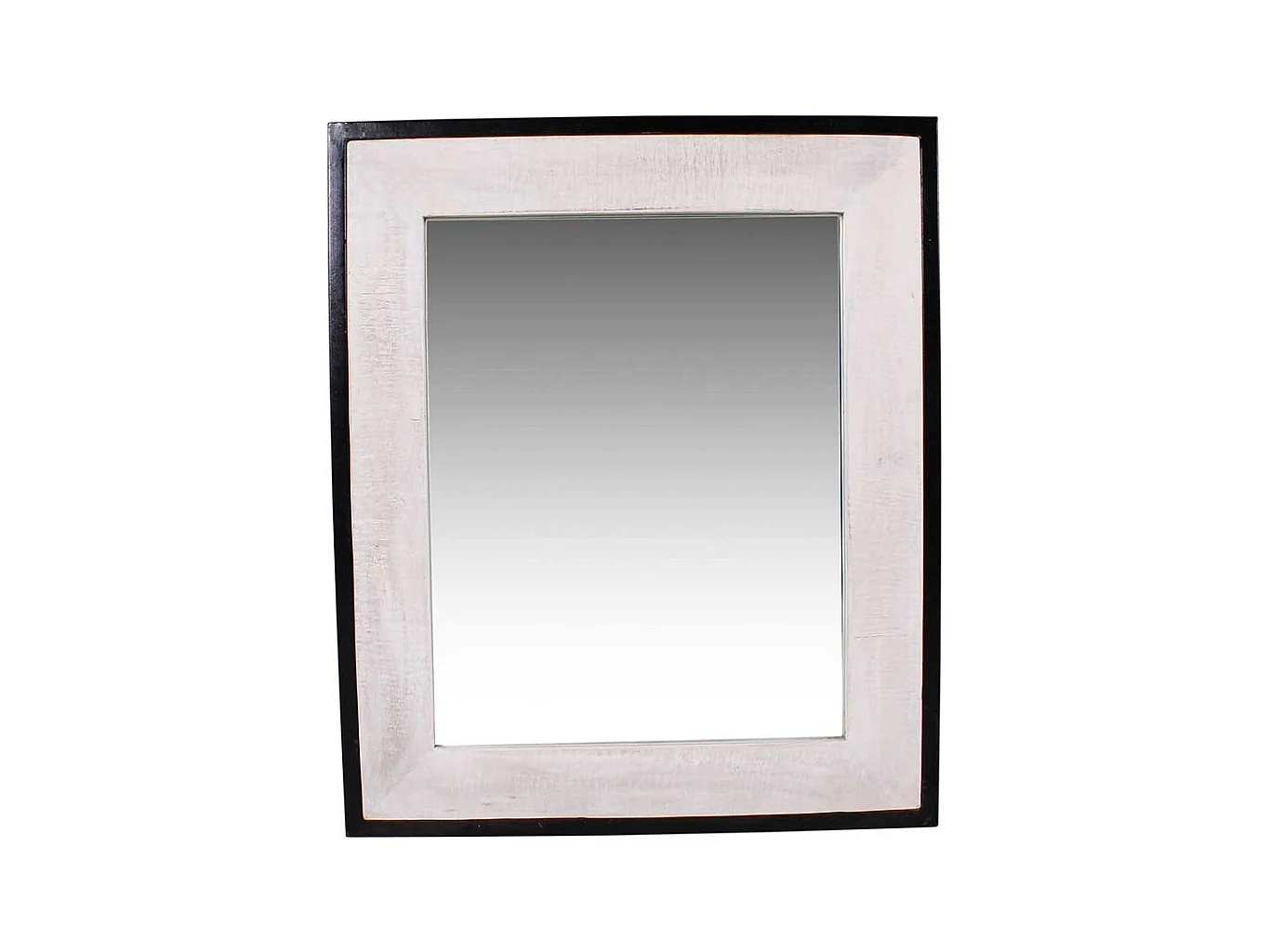 Wandspiegel in Weiß und Schwarz Industry Stil