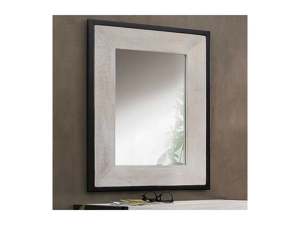 Wandspiegel in Weiß und Schwarz Industry Stil