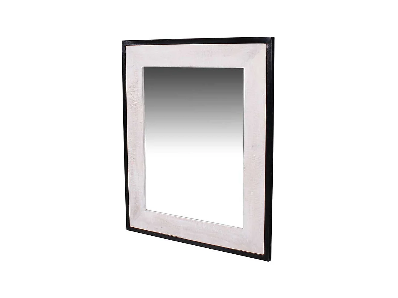 Wandspiegel in Weiß und Schwarz Industry Stil