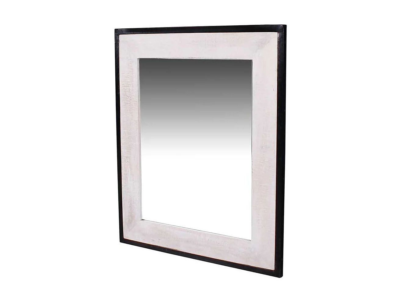 Wandspiegel in Weiß und Schwarz Industry Stil
