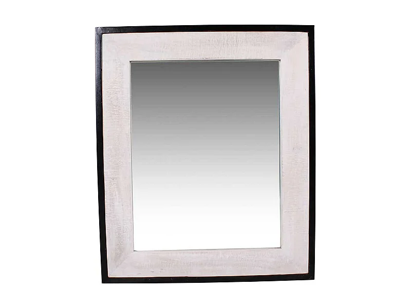 Wandspiegel in Weiß und Schwarz Industry Stil